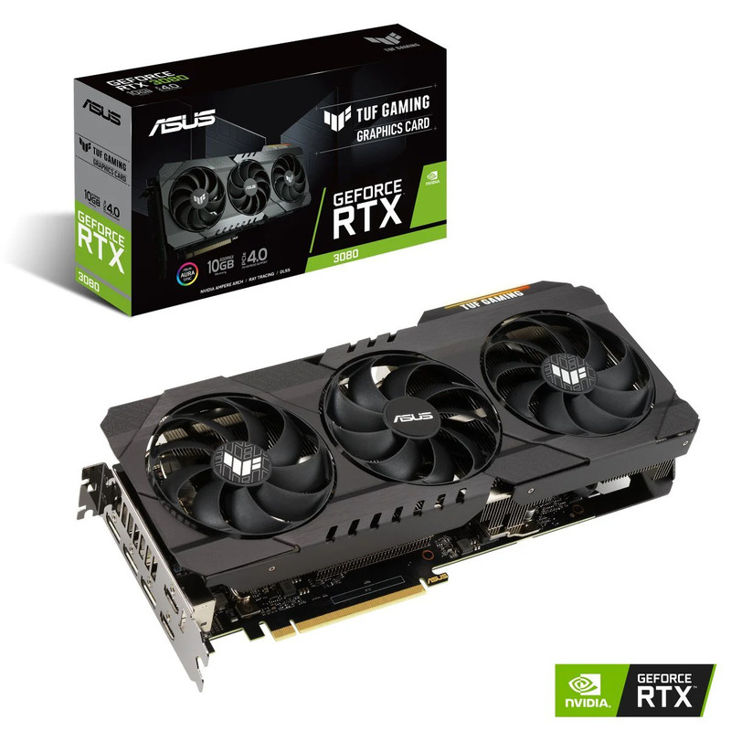 Asus TUF Gaming GeForce RTX 3080 10GB GDDR6X V2 Graphics Card - كرت الشاشة